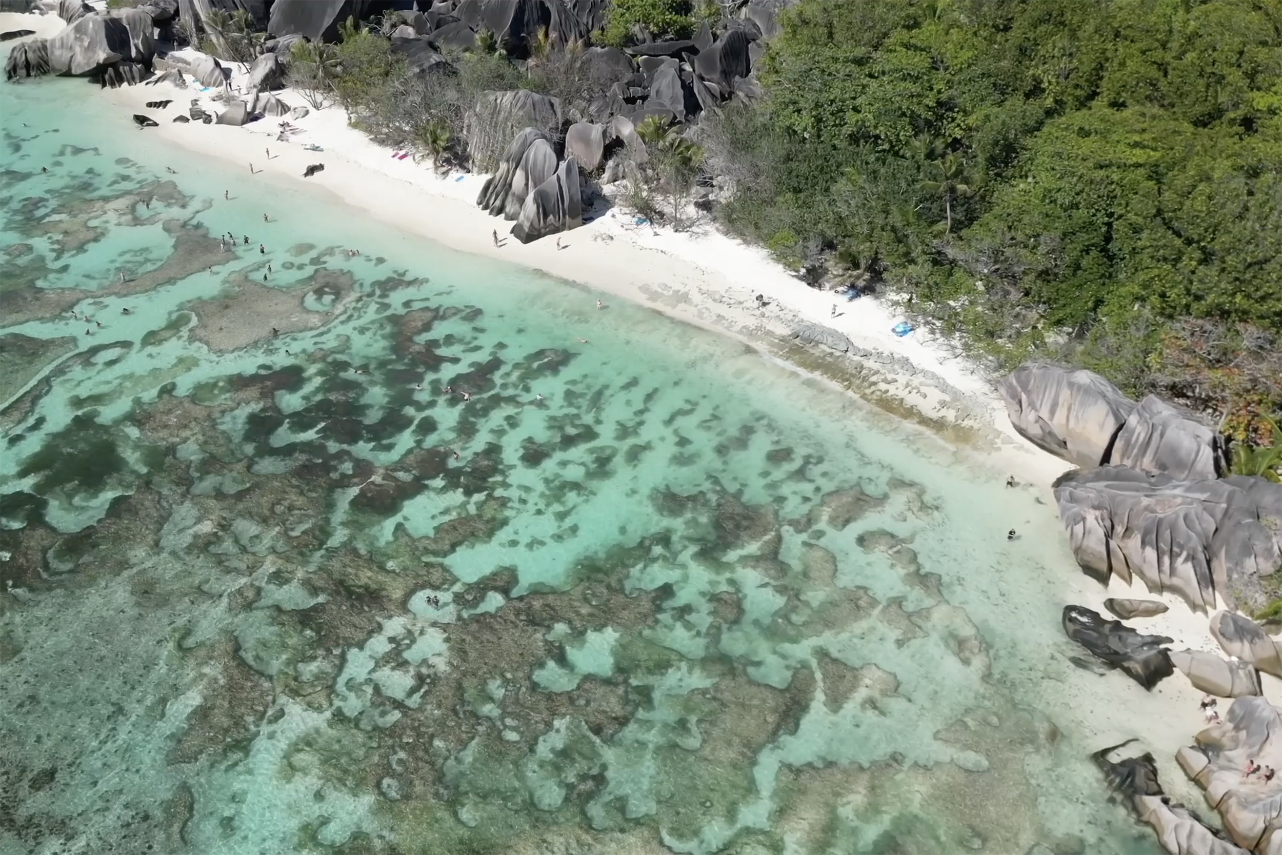Anse Côte d'Argent de La Digue aux Seychelles