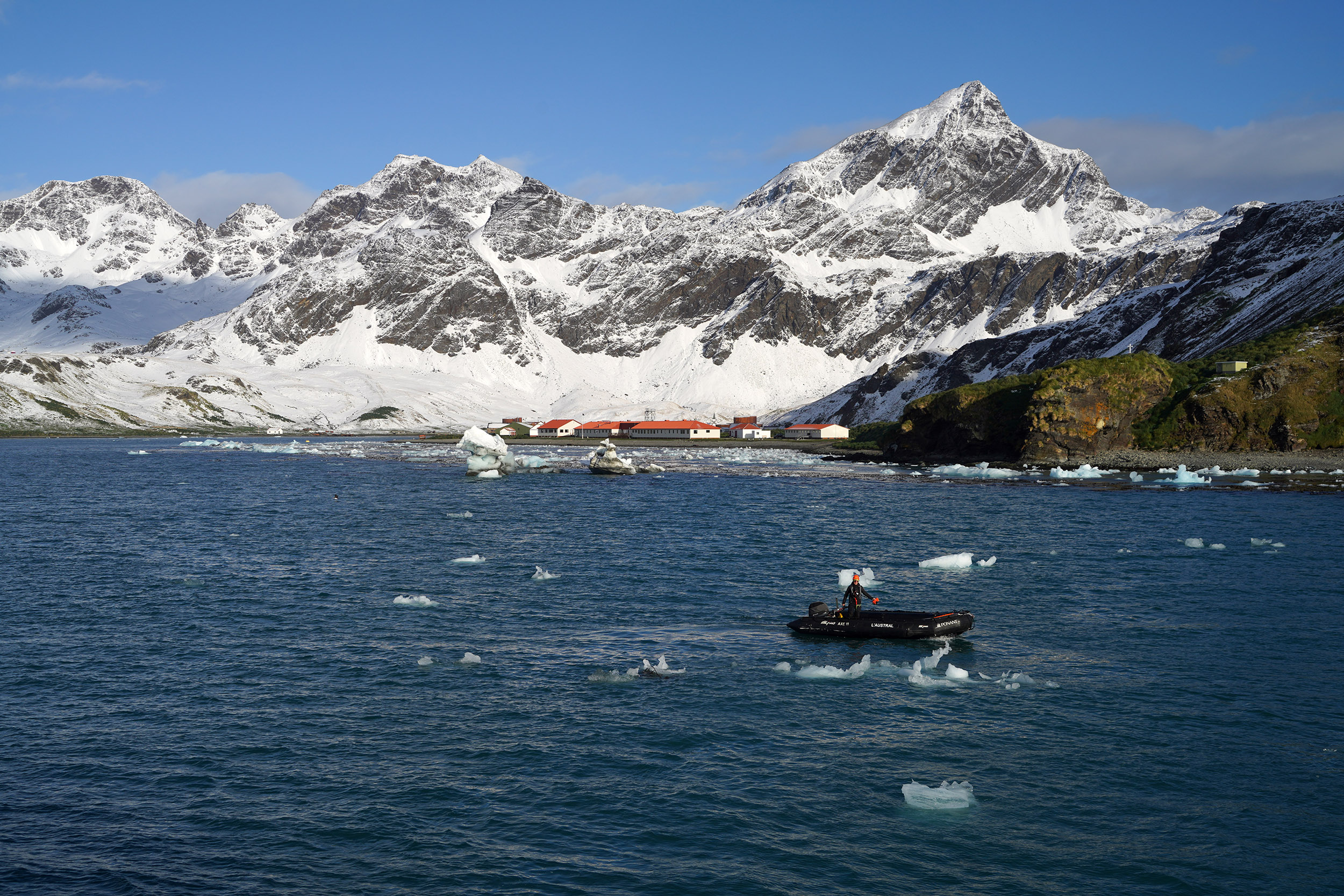Arrivée à Grytviken, ancienne station baleinière
