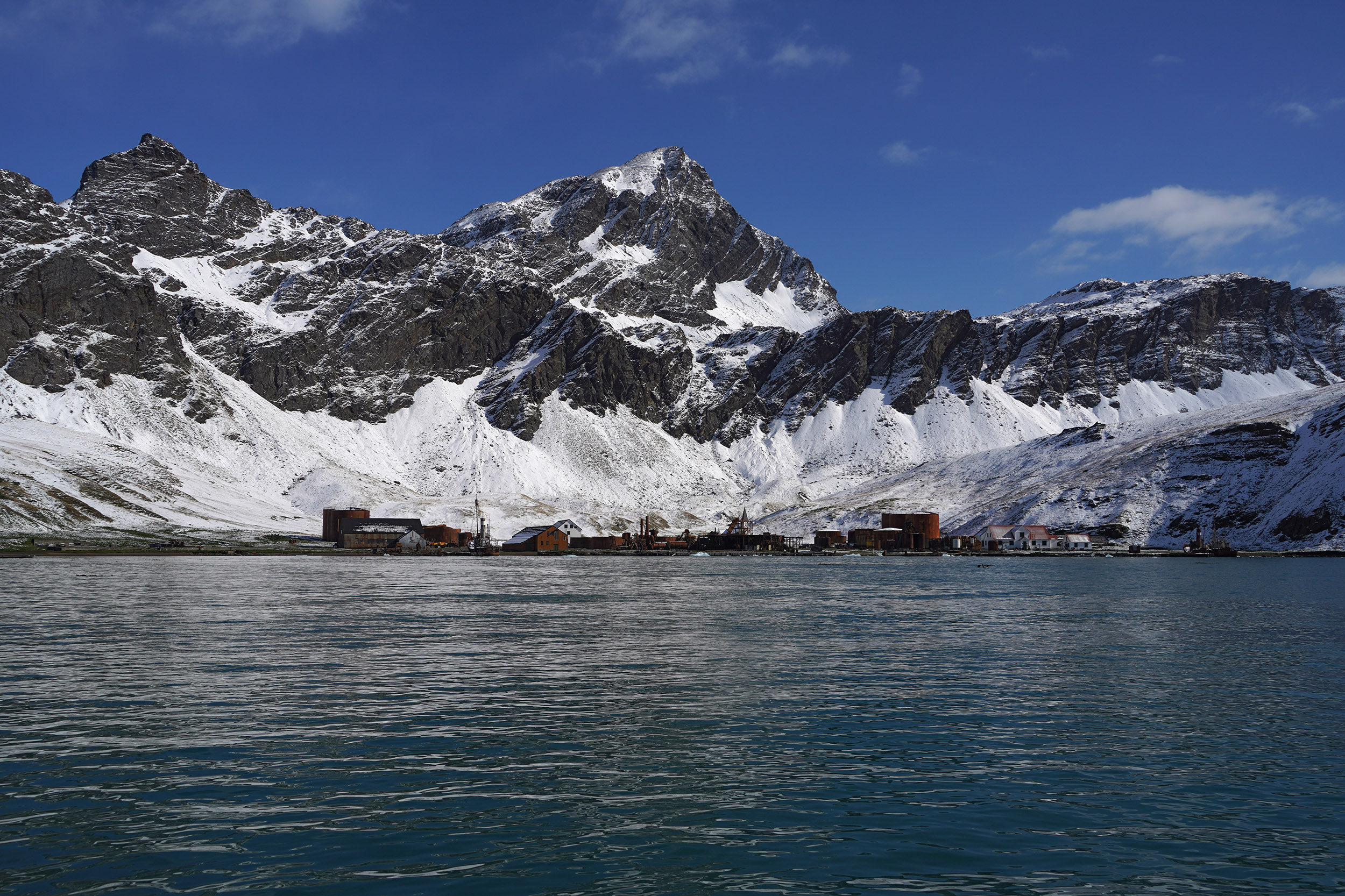 Arrivée à Grytviken, ancienne station baleinière