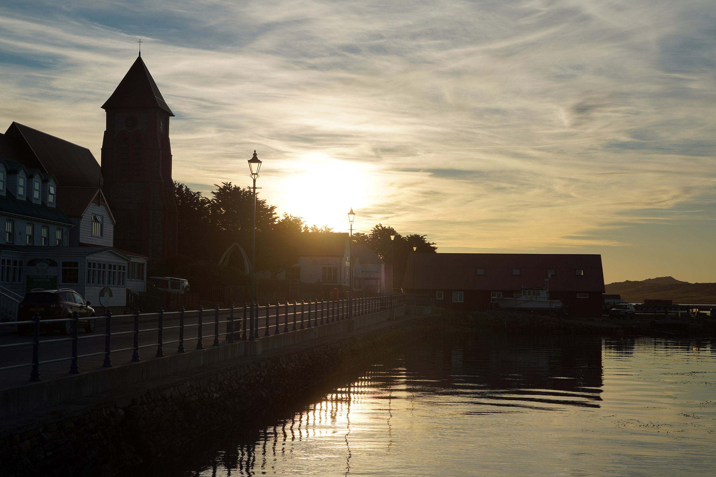 Sunset à Port Stanley