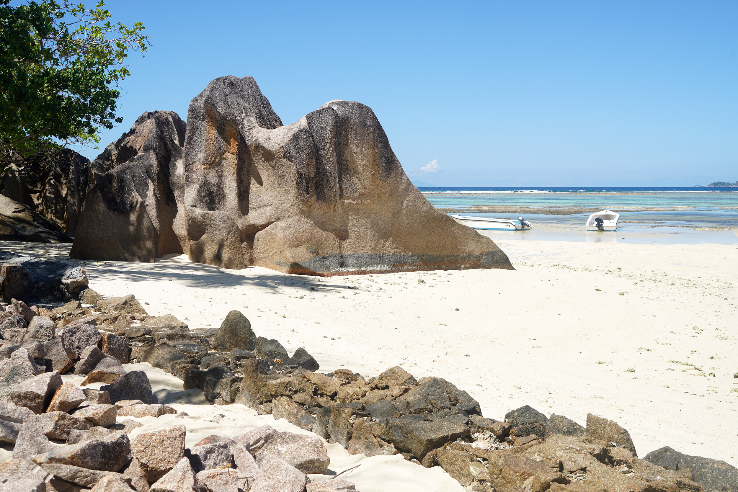 Anse Côte d'Argent sur l'ile de  La Digue aux Seychelles