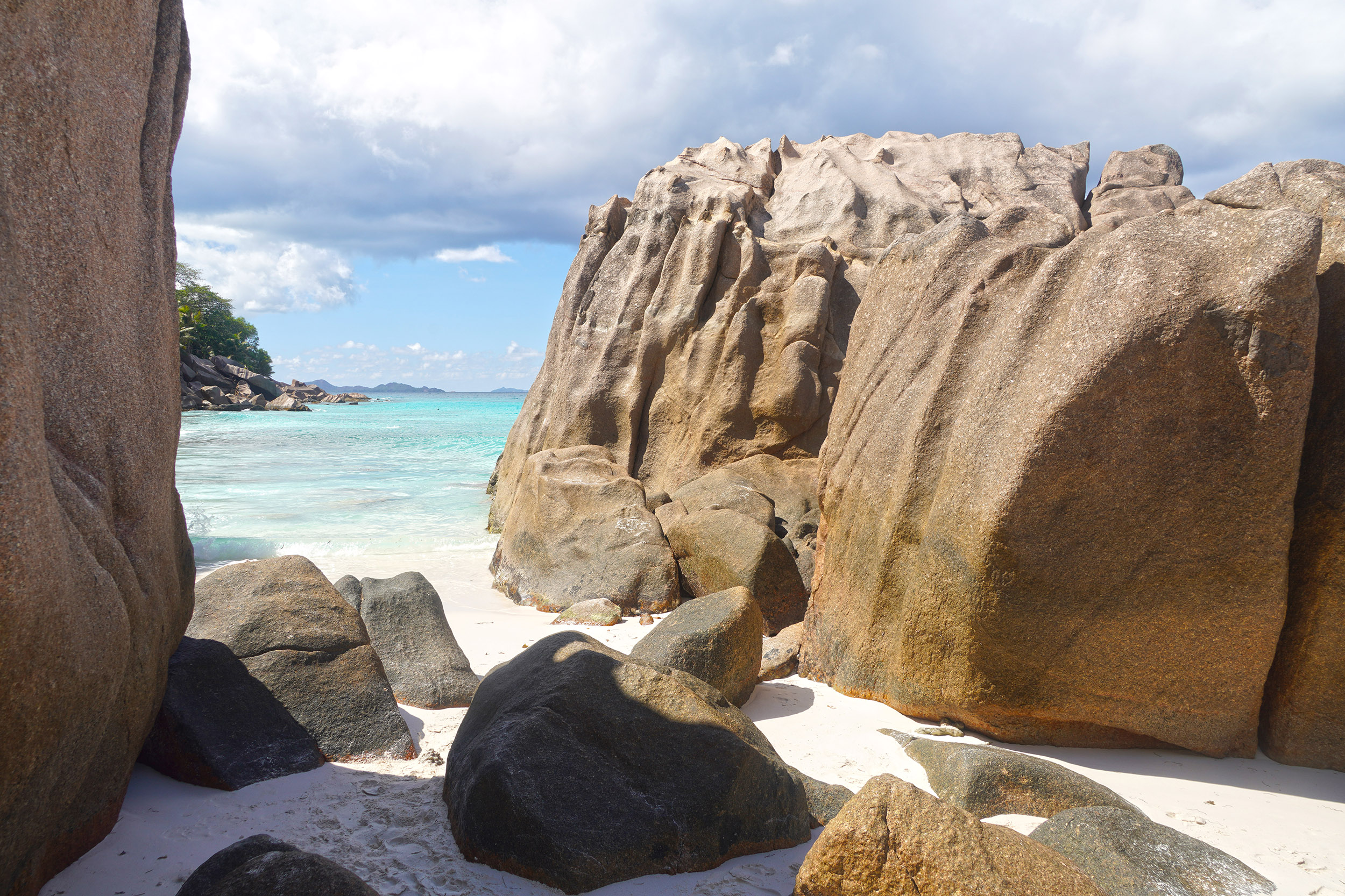 Anse Patate au nord de  l'ile de  La Digue aux Seychelles