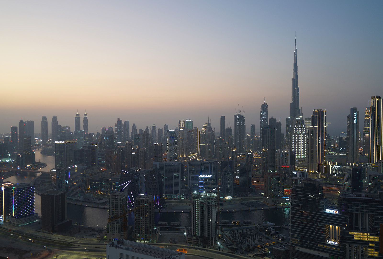 Sunset sur Downtown Dubaï